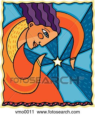 Clipart - woman embracing 
a star. fotosearch 
- search clipart, 
illustration, 
drawings and vector 
eps graphics images