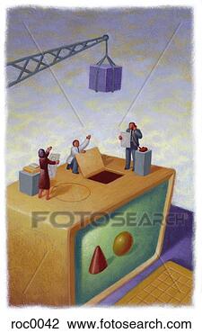 Clip Art - businessmen fitting 
shapes into a 
box. fotosearch 
- search clipart, 
illustration, 
drawings and vector 
eps graphics images