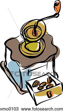 Drawing - coffee bean grinder. 
fotosearch - search 
clipart, illustration, 
drawings and vector 
eps graphics images
