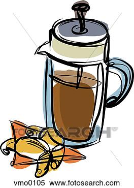 Stock Illustration - french press coffee 
maker. fotosearch 
- search clipart, 
illustration, 
drawings and vector 
eps graphics images