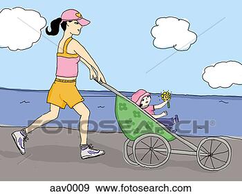 Stock Illustration - mother jogging 
with her daughter. 
fotosearch - search 
clipart, illustration, 
drawings and vector 
eps graphics images