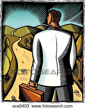 Drawing - doctor looking 
down a long road. 
fotosearch - search 
clipart, illustration, 
drawings and vector 
eps graphics images