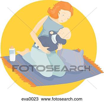 Dessin - maman,  tenue,
b�b�. fotosearch
- recherchez des
cliparts, des
illustrations,
des dessins et
des images vectoris�es
au format eps