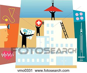 Clipart - building a hospital. 
fotosearch - search 
clipart, illustration, 
drawings and vector 
eps graphics images