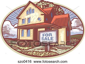 Stock Illustration - house for sale. 
fotosearch - search 
clipart, illustration, 
drawings and vector 
eps graphics images