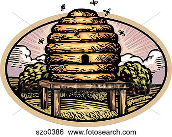 Stock Illustration - bee hive. fotosearch 
- search clipart, 
illustration, 
drawings and vector 
eps graphics images