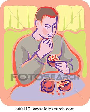 Stock Illustration - a man eating a 
pomegranate. fotosearch 
- search clipart, 
illustration, 
drawings and vector 
eps graphics images