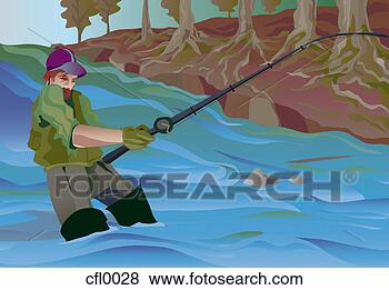 Stock Illustration - a drawing of a 
man fishing alone 
in the jungles. 
fotosearch - search 
clipart, illustration, 
drawings and vector 
eps graphics images