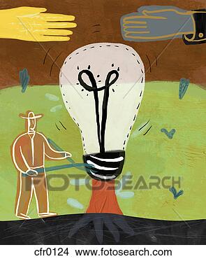 Stock Illustration - an illustration 
of a man shaping 
an idea. fotosearch 
- search clipart, 
illustration, 
drawings and vector 
eps graphics images