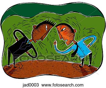 Drawing - angry confrontation. 
fotosearch - search 
clipart, illustration, 
drawings and vector 
eps graphics images