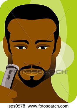Stock Illustration - a man using an 
electric razor. 
fotosearch - search 
clipart, illustration, 
drawings and vector 
eps graphics images