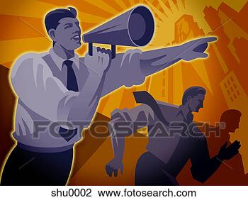 man yelling clip art