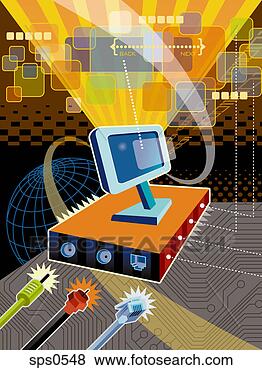Stock Illustration - an illustration 
of computer plugs. 
fotosearch - search 
clipart, illustration, 
drawings and vector 
eps graphics images