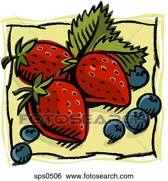 Stock Illustration - an illustration 
of fresh strawberries 
and blueberries. 
fotosearch - search 
clipart, illustration, 
drawings and vector 
eps graphics images