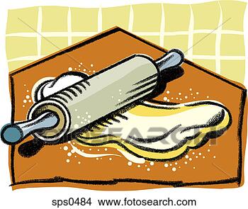 Stock Illustration - rolling out a 
dough with a rolling 
pin. fotosearch 
- search clipart, 
illustration, 
drawings and vector 
eps graphics images