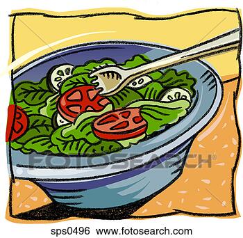 Stock Illustration - tossing a bowl 
of salad. fotosearch 
- search clipart, 
illustration, 
drawings and vector 
eps graphics images