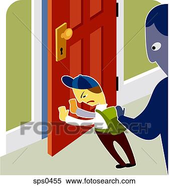 Stock Illustration - a boy pushing 
the door closed. 
fotosearch - search 
clipart, illustration, 
drawings and vector 
eps graphics images