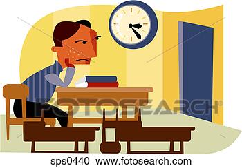 Stock Illustration - a boy sits for 
detention. fotosearch 
- search clipart, 
illustration, 
drawings and vector 
eps graphics images