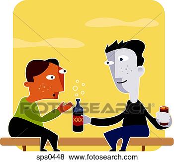 Stock Illustration - a teenager being 
pressured to drink 
alcohol. fotosearch 
- search clipart, 
illustration, 
drawings and vector 
eps graphics images