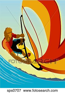 Stock Illustration - a picture of a 
windsurfer. fotosearch 
- search clipart, 
illustration, 
drawings and vector 
eps graphics images