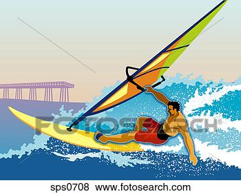Stock Illustration - a surfer executing 
a one handed body 
drag. fotosearch 
- search clipart, 
illustration, 
drawings and vector 
eps graphics images