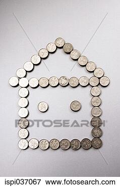 Picture - coins making a 
house shape. fotosearch 
- search stock 
photos, pictures, 
images, and photo 
clipart