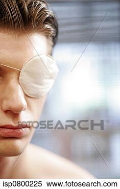 Stock Image - an injured guy 
with an eye patch 
on his left eye. 
fotosearch - search 
stock photos, 
pictures, images, 
and photo clipart