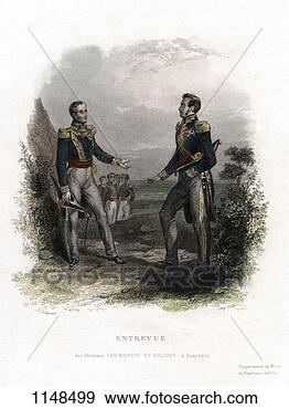 Stock Photograph - meeting between 
generals san martin 
and bolivar,  
guayaquil. fotosearch 
- search stock 
photos, pictures, 
images, and photo 
clipart