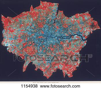 Stock Photo - composite landsat 
false colour image 
of greater london, 
1979. fotosearch 
- search stock 
photos, pictures, 
images, and photo 
clipart