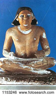 Stock Photo - model of a seated 
scribe, ancient 
egyptian, 5th 
dynasty, 2498-2345 
bc. fotosearch 
- search stock 
photos, pictures, 
images, and photo 
clipart