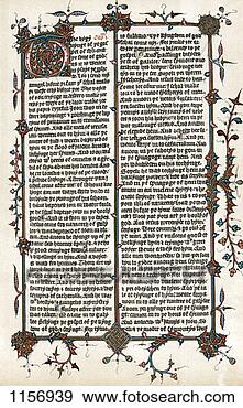 Stock Photograph - page from wycliffe's 
translation of 
the bible into 
english. fotosearch 
- search stock 
photos, pictures, 
images, and photo 
clipart