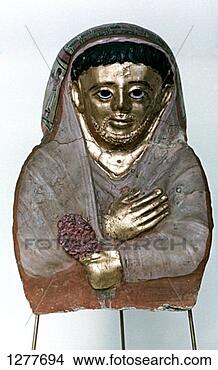 Banco de Imagem - múmia,  máscara, 
 estuque,  ptolemaic, 
 dinastia. fotosearch 
- busca de fotos, 
imagens e clipart