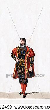Stock Photograph - nobleman,  costume 
design for shakespeare's 
play,  