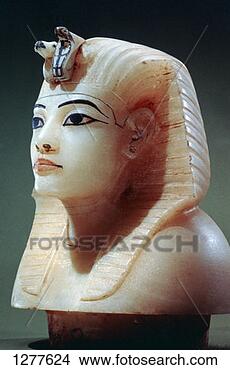 Stock Photo - stopper from one 
of the canopic 
urns from the 
tomb of tutankhamun. 
fotosearch - search 
stock photos, 
pictures, images, 
and photo clipart
