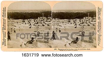Stock Photograph - damascus and its 
gardens,  as seen 
from the north-west, 
 syria,  1900. 
fotosearch - search 
stock photos, 
pictures, images, 
and photo clipart