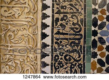 Stock Photo - decorative wall 
tiles at the ben 
youssef madrassa, 
marrakech, morocco. 
fotosearch - search 
stock photos, 
pictures, images, 
and photo clipart