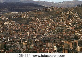 Stock Photo - an aerial view 
of the city location: 
sarajevo, bosnia 
hercegovina. fotosearch 
- search stock 
photos, pictures, 
images, and photo 
clipart