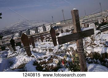 Stock Image - war graves in 
a cemetery beside 
the kosevo sports 
stadium location:. 
fotosearch - search 
stock photos, 
pictures, images, 
and photo clipart