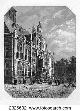 Stock Photo - the town hall 
at delft, netherlands, 
1620 (c1870). 
fotosearch - search 
stock photos, 
pictures, images, 
and photo clipart