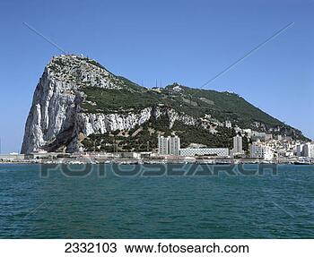 Stock Photo - the rock of gibraltar 
from la linea, 
spain. fotosearch 
- search stock 
photos, pictures, 
images, and photo 
clipart
