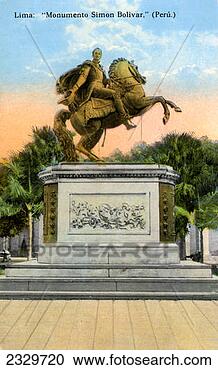 Stock Photography - simon bolivar 
monument, lima, 
peru, early 20th 
century. fotosearch 
- search stock 
photos, pictures, 
images, and photo 
clipart
