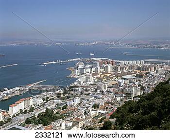Stock Photography - view from the 
rock of gibraltar, 
gibralter. fotosearch 
- search stock 
photos, pictures, 
images, and photo 
clipart
