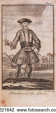Stock Photo - 'blackbeard thepirate' 1724 artist:b cole. fotosearch- search stockphotos, pictures,wall murals, images,and photo clipart