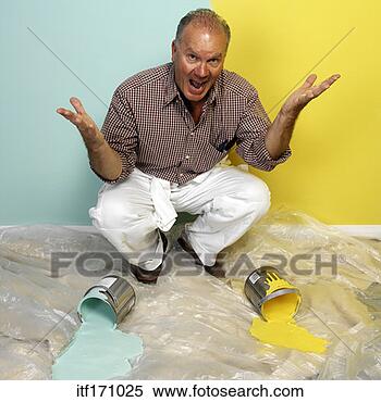 Stock Image - man with spilled 
paint. fotosearch 
- search stock 
photos, pictures, 
images, and photo 
clipart