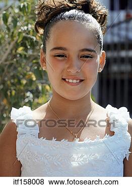 Stock Photo - headshot of girl 
in white dress. 
fotosearch - search 
stock photos, 
pictures, images, 
and photo clipart