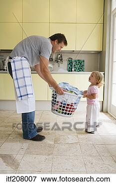 Picture - father and child 
carrying laundry 
basket. fotosearch 
- search stock 
photos, pictures, 
images, and photo 
clipart