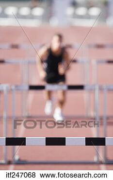 Stock Photo - runner with hurdles. 
fotosearch - search 
stock photos, 
pictures, images, 
and photo clipart