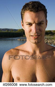 Stock Photo - portrait of bare 
chested man. fotosearch 
- search stock 
photos, pictures, 
images, and photo 
clipart