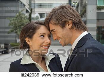 Stock Images of Happy couple face to face itf242036 - Search Stock...