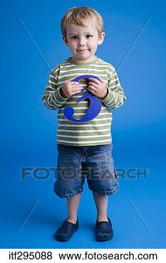 Stock Photo - boy holding number. 
fotosearch - search 
stock photos, 
pictures, images, 
and photo clipart